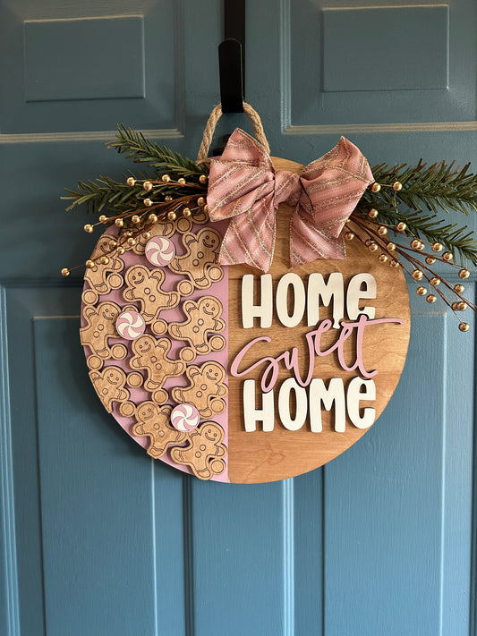 Home Sweet Home Gingerbread Door Hanger