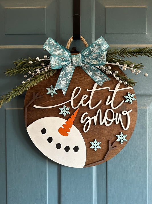 Let It Snow Door Hanger