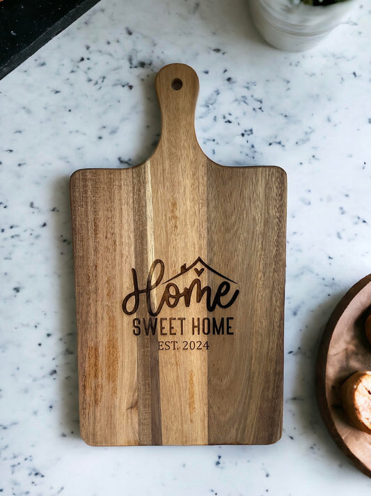 Home Sweet Home Personalized Wooden Cutting Board