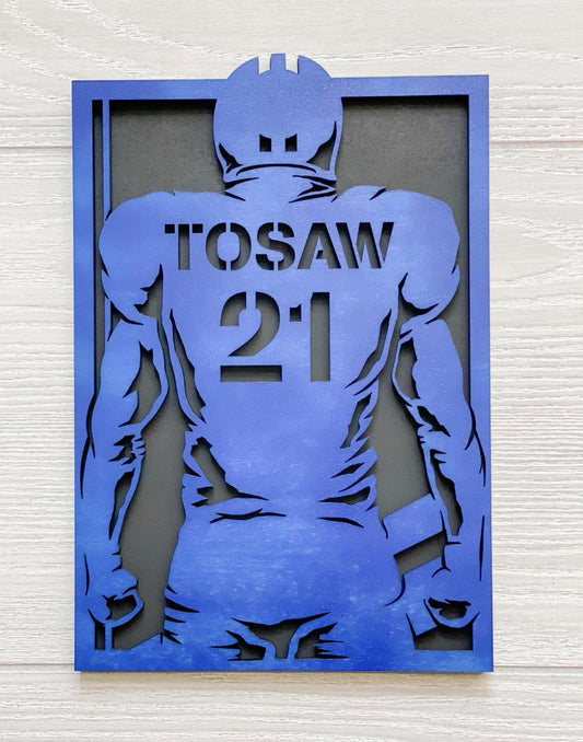 Male Football Plaque
