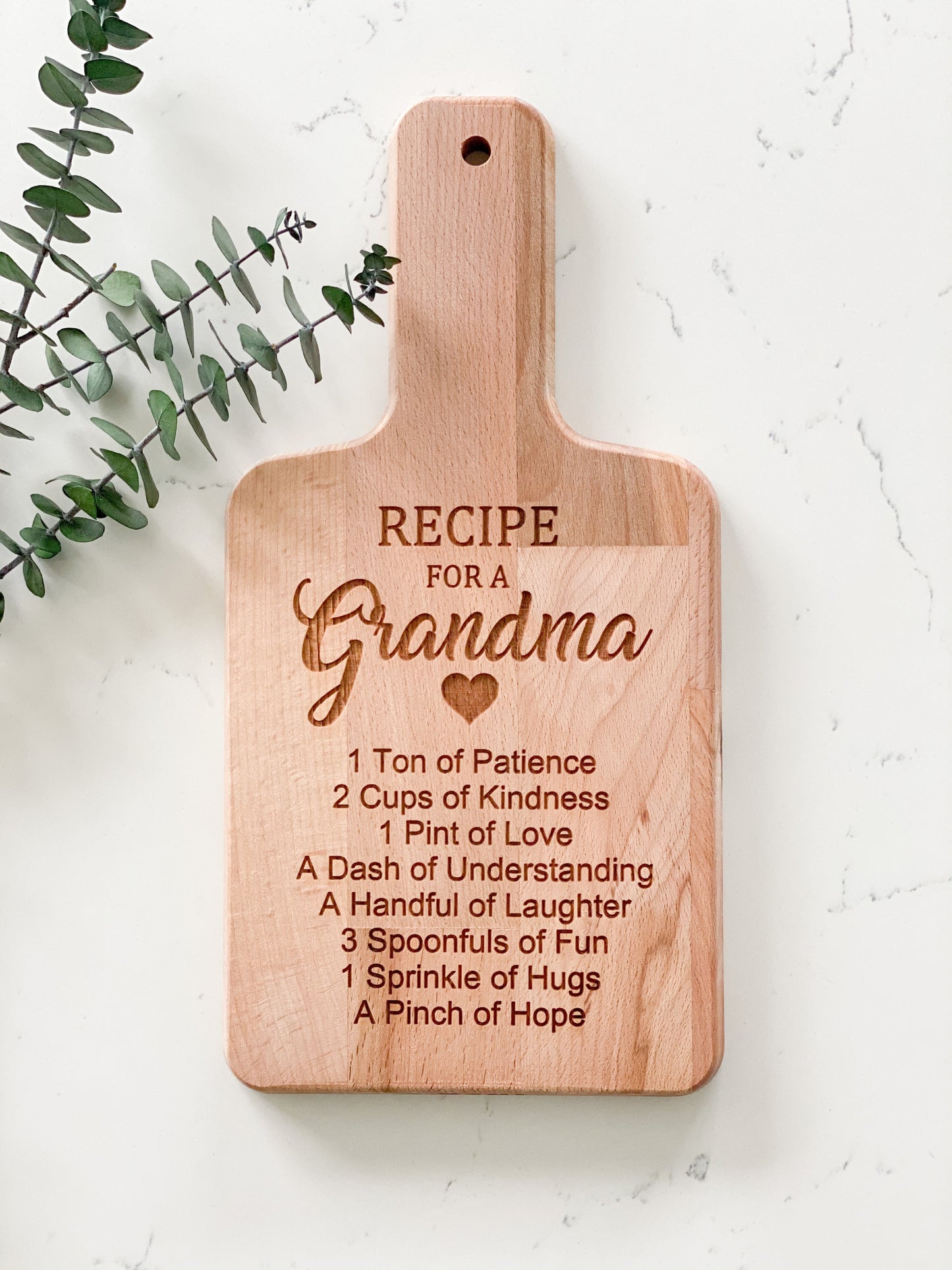 Recipe For A Grandma-Cutting Board
