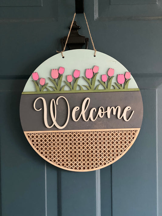 Spring Tulip Door Hanger