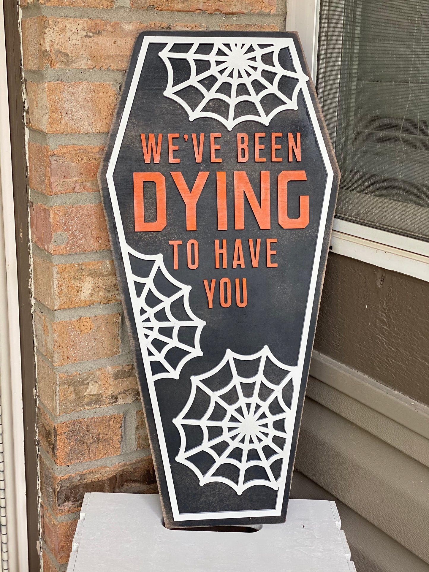 Coffin Halloween Sign