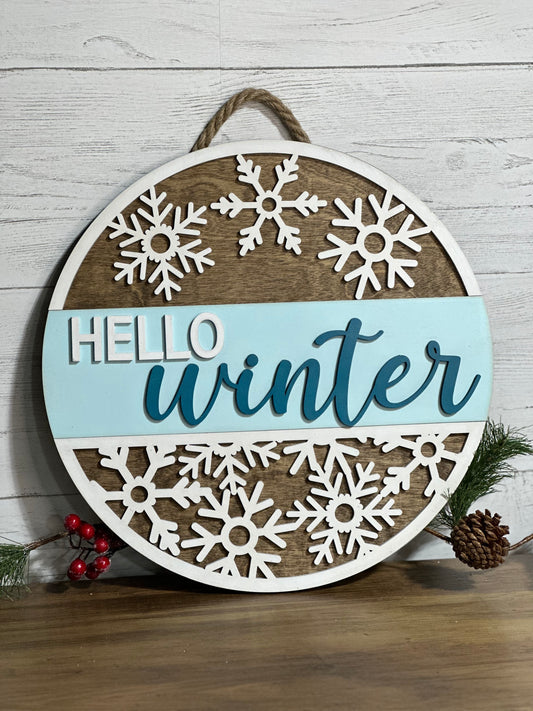 Hello Winter Door Hanger