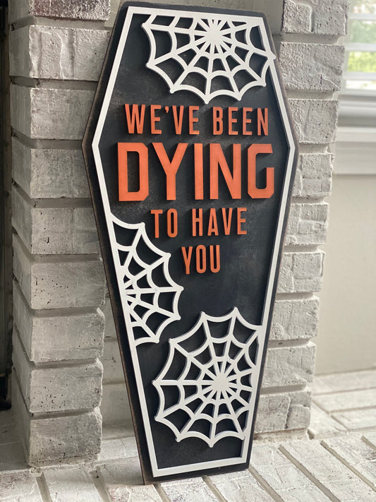 Coffin Halloween Sign